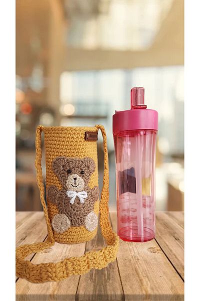 nazegram Children's Drinking Bowl with Straw, Flask and Carrying Bag, Pouch