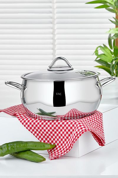 Taç Funda Deep Steel Pot 30 Cm