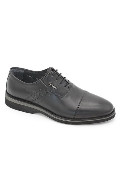 Fosco 2942 Genuine Leather Men's Shoes Black Eva