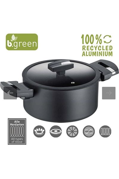Berndes Induction Glass Lid Fireproof Non-Stick 20 cm Deep Pot