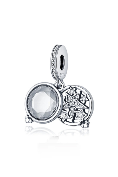 Fubena Büyüteçli Yıldız Sallantılı Gümüş Charm