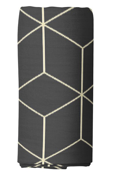 makiteks 100% βαμβακερό γεωμετρικό Jeha Anthracite 100x200+50x70 Σετ σεντόνια μονό