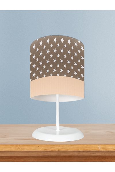 MEKTA HOME Home Baby and Children's Room Yellow Gray Clouds Patterned Lampshade