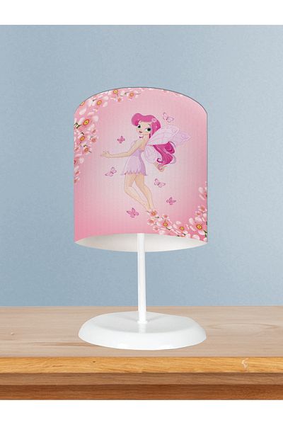 MEKTA HOME Girl and Flower Patterned Baby and Children's Room Flying Princess Lampshade