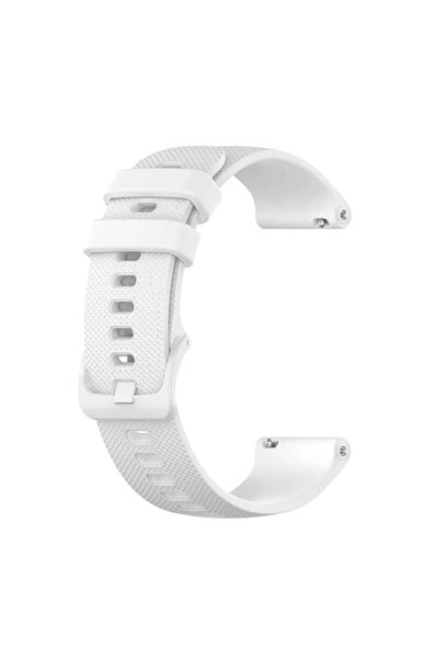 Gpack Huawei Watch Fit Mini 18mm Kordon Benekli Kancalı Silikon Beyaz