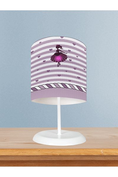 MEKTA HOME Girl Patterned Striped Heart Princess Lampshade - Baby and Children's Room