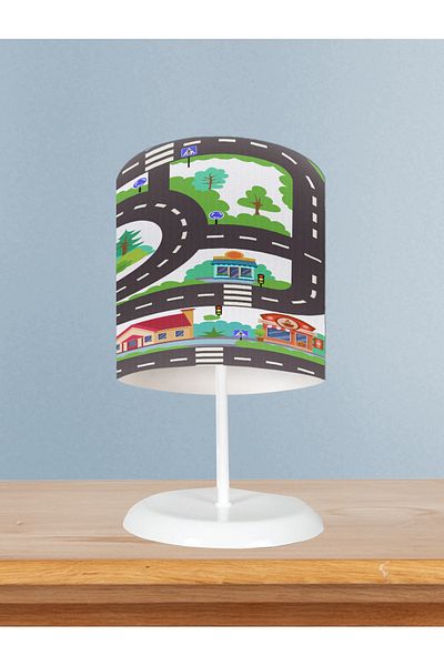 MEKTA HOME Parking and Road Patterned BABY and CHILD Lampshade