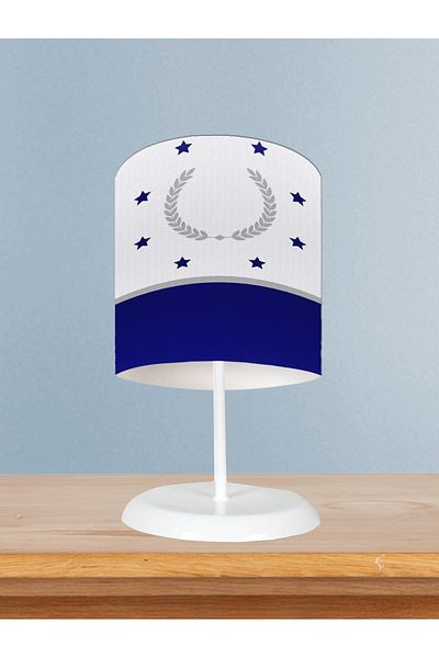 MEKTA HOME Blue Gray Framed Lampshade with Virgo and Star Pattern - Baby and Child Friend