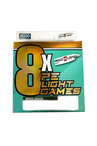 ASSO 8X Light Games PE 8 Pletena pecarska struna 150m Moss Green PE 1