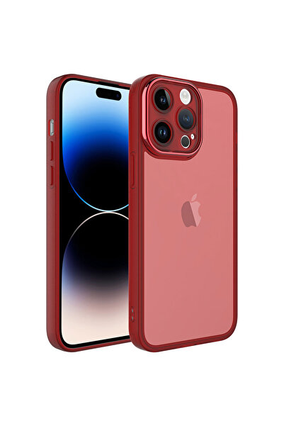 UnDePlus Apple iPhone 14 Pro Max Kılıf Kamera Korumalı Transparan Post Kapak
