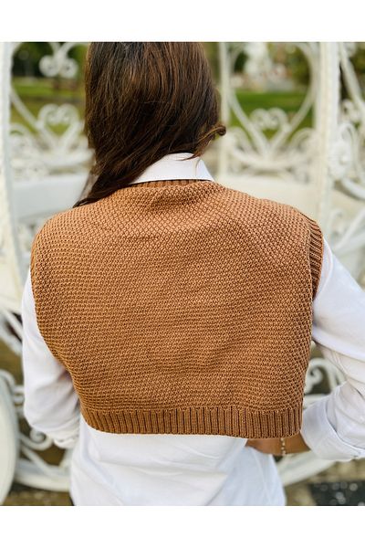 DG AURA SIDE TIE HAIR KNITTED THICK AND STYLISH CYCLING COLLAR SWEETER