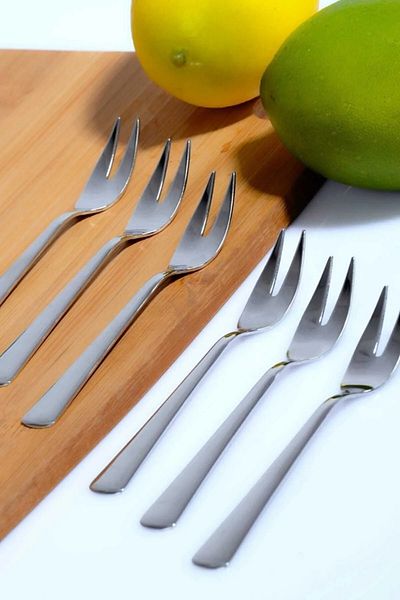 KT HOME Fork Fondue Fork Stainless Steel 6 Pieces Lemon Fork Olive Fork 6 Pieces