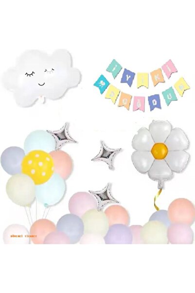 DÜVENCİ TİCARET SET BALON DE ANIVERSARE CULOARE MACARON