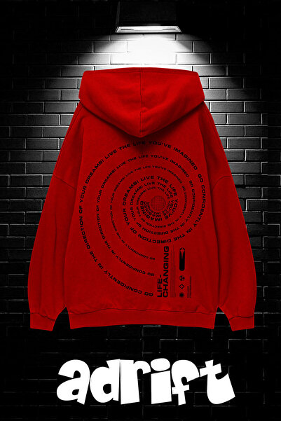 Adrift Hanorac oversize unisex cu glugă și buzunar cangur