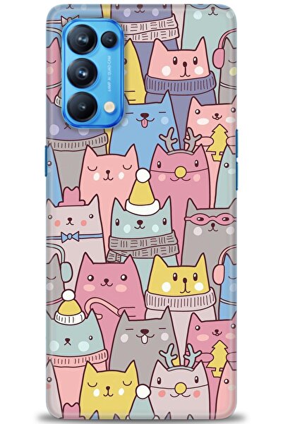 MRCİLETİSİM حافظة مطبوعة عالية الدقة لهاتف اوبو رينو 5 برو - قطط + واقي شاشة ...