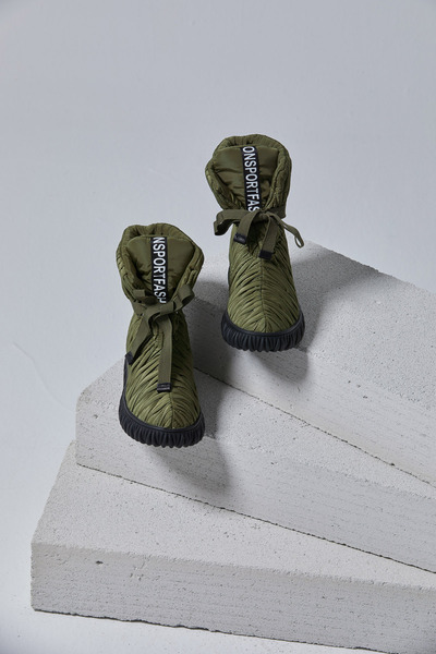 DUYGUSHOESBAG İthal Paraşüt Kumaş Biyeli Model Yeşil Bot