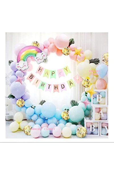 DÜVENCİ TİCARET ΣΕΤ ΑΛΥΣΙΔΑΣ ΜΠΑΛΟΝΙΩΝ ΣΕ ΧΡΩΜΑΤΑ ΜΑΚΑΡΟΝΙΟΥ ΓΙΑ ΜΩΡΑ