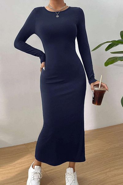 Look Kadıköy Basic Half Fisherman Long Sleeve Dress