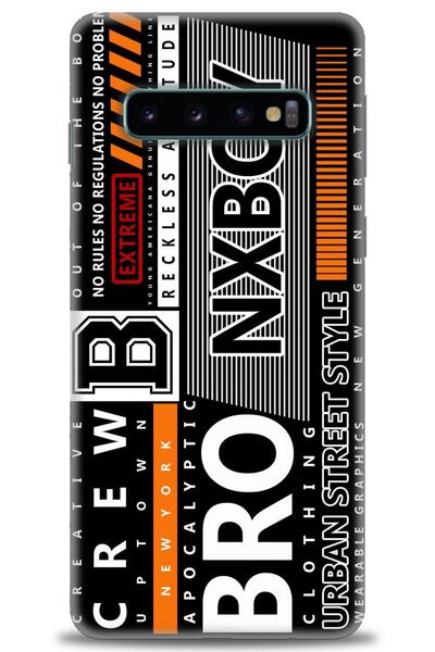 MRCİLETİSİM حافظة سامسونج جالاكسي S10 مطبوعة بدقة HD - NxBoy + واقي شاشة كامل