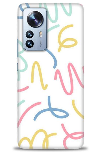 MRCİLETİSİM حافظة هاتف Xiaomi Mi 13 Pro مطبوعة بدقة HD - خطوط ملونة + واقي شا...