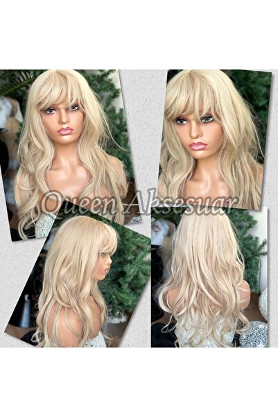 Queen Nelly İthal fiber ısıya dayanıklı dalgalı uzun kahküllü perçemli saç ka...