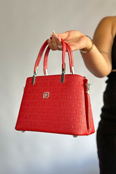 Just Polo Women's Sports Shoulder Bag - Medium Size, 24 Cm*17 Cm, 4019 Red