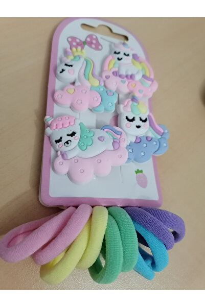 AlkazanAnkara Set de catarame pentru copii Unicorn 10 bucăți din cauciuc 4 bu...