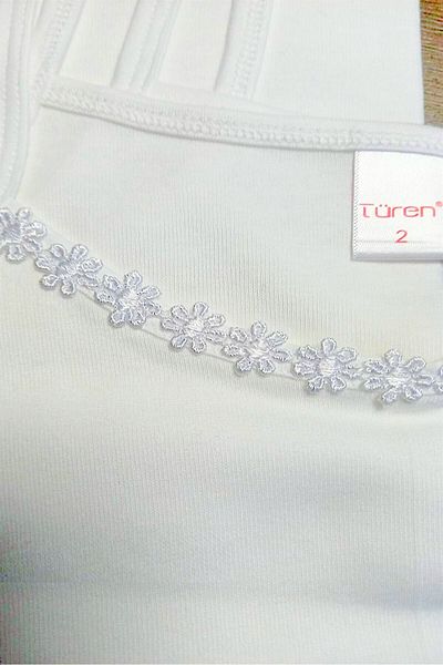 TÜREN قميص داخلي بناتي من القطن بحبل ديزي مكون من قطعتين 415