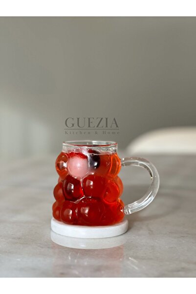 GUEZIA Kulplu Üzüm Bardak | Boncuk Şekilli Bardak | Kahve Ve Sunum Bardağı | ...