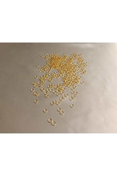 PASAMİA 6*6 mm Gold Jewelry Ring (100 Pieces)