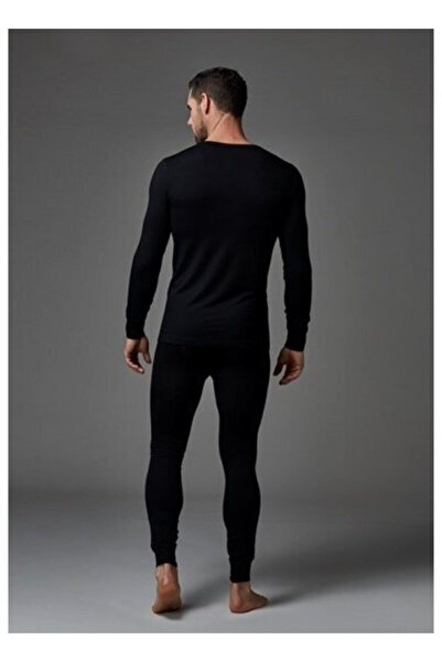 bejamonti Ανδρικό μαύρο Thermal Top Σετ Feelline