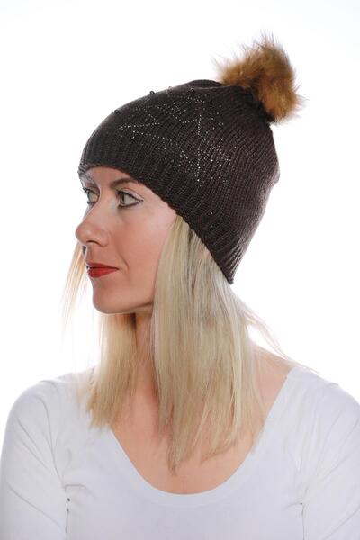 toptanhanem Ponponlu Taşlı Bere - Şıklığı ve Sıcaklığı Buluşturan Kış Aksesua...