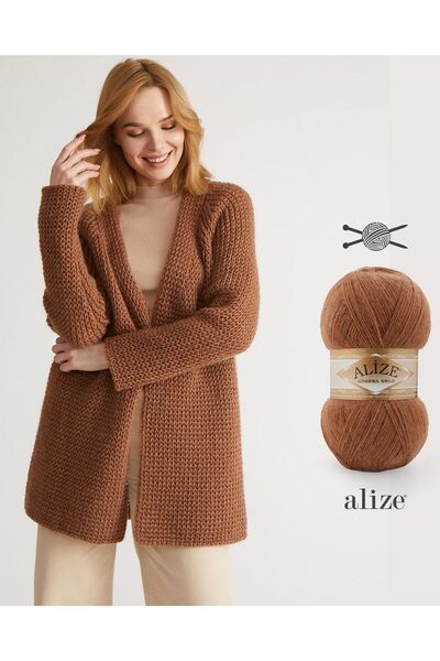 Alize ANGORA GOLD 515 ÇAĞLA YÜNLÜ YELEK ŞAL İPİ 5 YUMAK %20 Yün-%80 Akrilik 100 GRAM 550 METRE