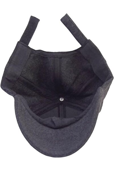 None Erkek Kışlık Kaşe Kumaş Beyzbol Şapka Kep