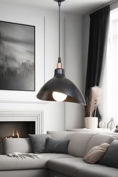 EvLight Metric Black Pendant Lamp Chandelier Bedroom Living Room Kitchen Hallway Lamp Chandelier