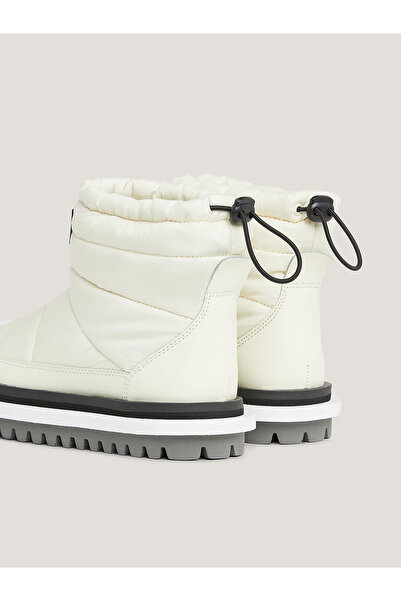 Tommy Hilfiger Kadın Marka Logolu Düz Taban Kaydırmaz Günlük Kullanım Beyaz Bot & Bootie EN0EN02292-YA6