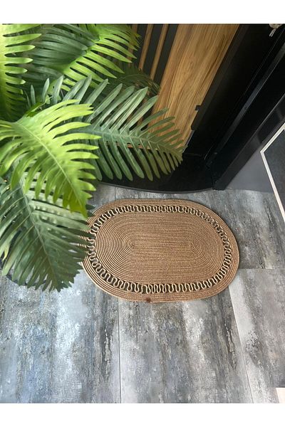 decorium pleksi Jute, Wicker Mat Set, Door Mat, Decor, Carpet, Rust