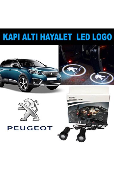 Star Klips Kapı Altı 3D Hayalet LED Logo Peugeot