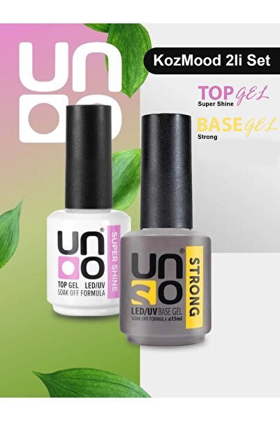 KozMood Kalıcı Oje Seti Uno Strong Base Coat 15 Ml + Uno Top Coat Super Shine...