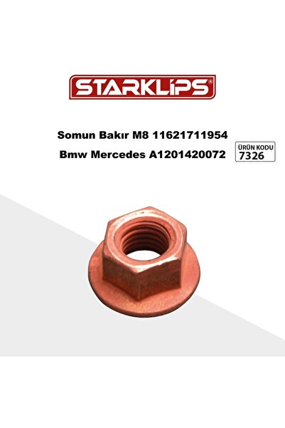 Star Klips Bakır Somun Kendinden Pullu M8X16mm 12 Anahtar 11621711954 Bmw Mer...