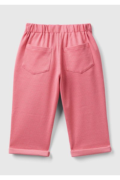 United Colors of Benetton Roz Mix Pattern - Pantaloni pentru fete cu talie elastică