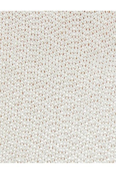 Koton Tricou crop tricotat cu mâneci largi, cu croiala relaxată, cu gâtul turn