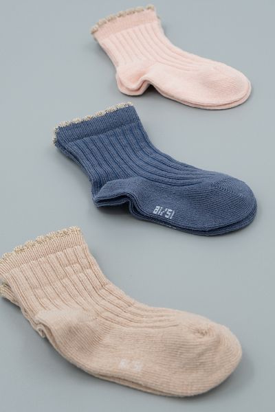 HİTRA Hitra Textile 3-Piece Seamless Organic Baby/Child Socks