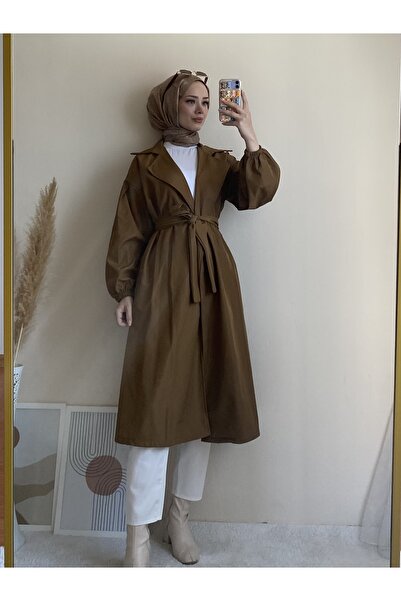 Esre Store Tesettür Trençkot Kahverengi?