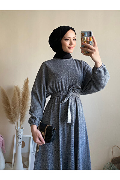 Esre Store Mevlana Model Tesettür Elbise Gri?