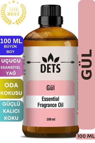 Dets Gül Uçucu Yağ 100ML Buhurdanlık Yağı Difüzör Esansı Oda Kokusu Esansı Ha...
