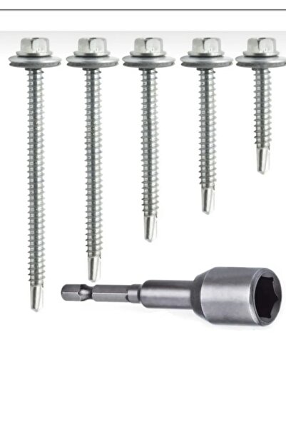 Selectron 100 Adet 7.5 cm çatı vidası ahşap uçlu trapez saç vidası