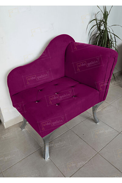 aldagelsin Yeni Model Ters Kol Tekli Köşe Koltuğu Josefin Bench Gümüş Ayak