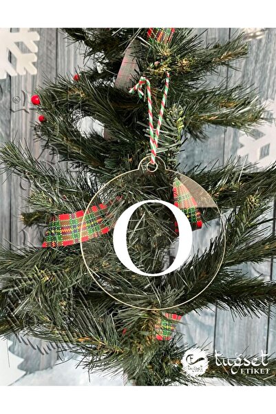 t tuğset etiket زخرفة شجرة عيد الميلاد بليكسي باللون الأبيض - زخرفة مرآة الرؤية الخلفية Plexi Letter-a1