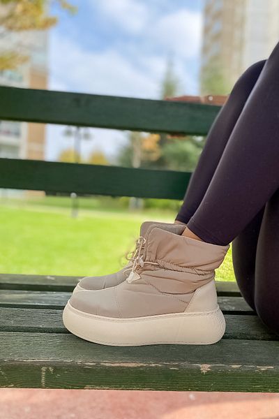 SHOEBELLAS Γυναικείες μπότες Elysion Beige Parachute